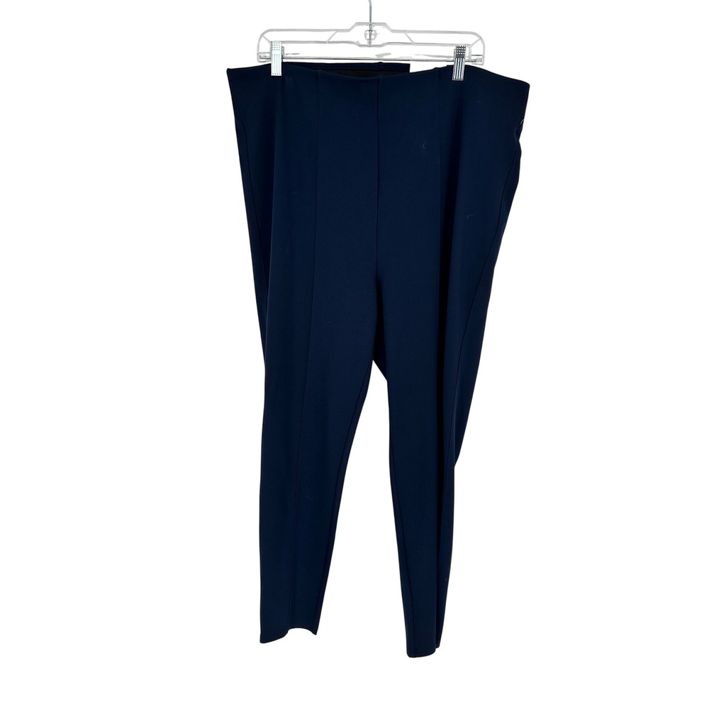 Old Navy Stevie Skinny Pants Extra High Rise Navy Blue Pintuck Seam Plus Size 2X